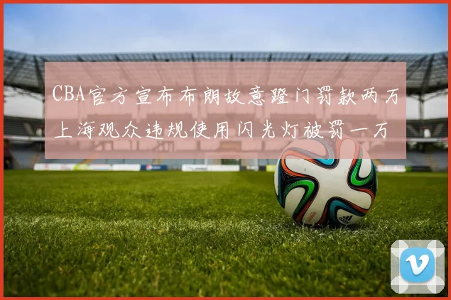 CBA官方宣布布朗故意蹬门罚款两万上海观众违规使用闪光灯被罚一万